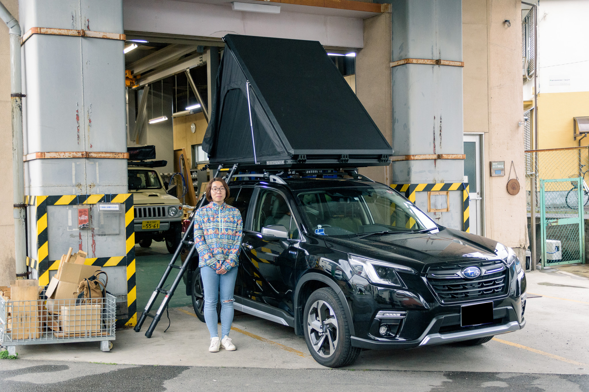 フォレスターにGI WORKSのルーフテントを取り付け致しました