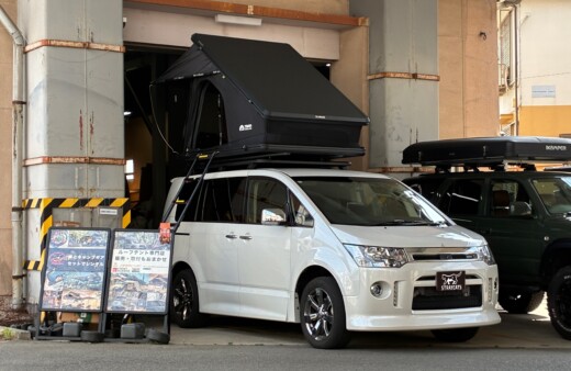三菱デリカD5にTRAP OVERLAND ルーフテントを取り付け！